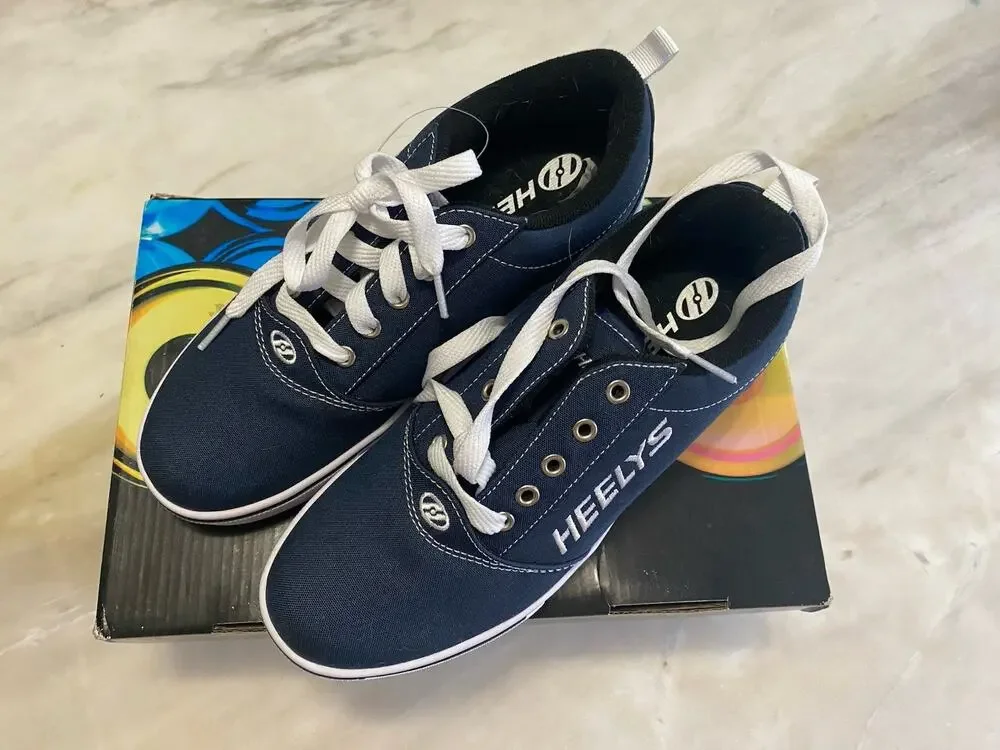 Heelys Pro 20 HE100758 Blue Canvas Lace Up Lifestyle Sneakers Shoes Sz 7